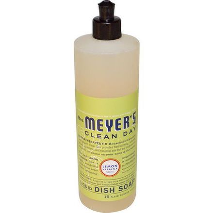 Mrs. Meyers Clean Day, Liquid Dish Soap, Lemon Verbena Scent 473ml