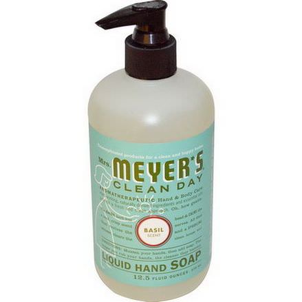 Mrs. Meyers Clean Day, Liquid Hand Soap, Basil Scent 370ml