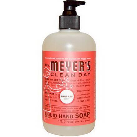 Mrs. Meyers Clean Day, Liquid Hand Soap, Rhubarb Scent 370ml