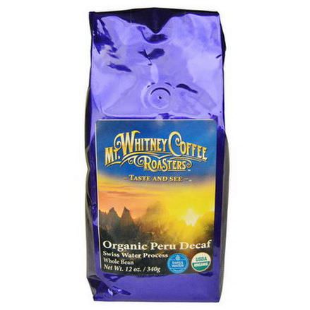 Mt. Whitney Coffee Roasters, Organic Peru Decaf, Whole Bean 340g