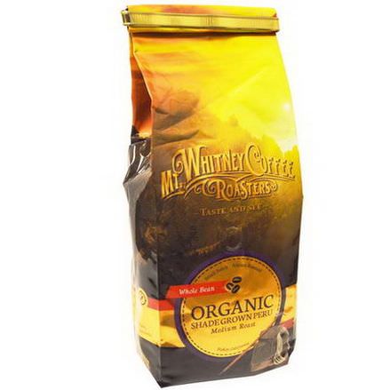 Mt. Whitney Coffee Roasters, Organic Whole Bean Coffee, Shade Grown Peru, Medium Roast 340g
