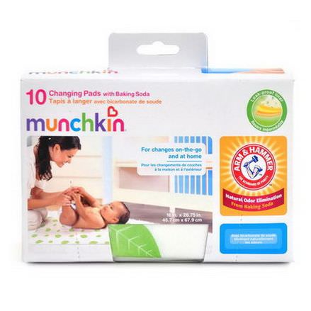 Munchkin, Changing Pads with Baking Soda, 10 Pack