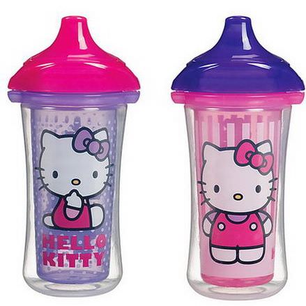 Munchkin, Hello Kitty, Insulated Sippy Cups, 2 Cups 266ml Each