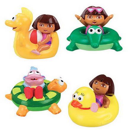 Munchkin, Nickelodeon, Dora the Explorer, Bath Squirters, 4 Squirters