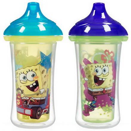 Munchkin, Nickelodeon, SpongeBob Squarepants, Insulated Sippy Cups 266ml Each