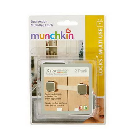 Munchkin, Safety, XtraGuard, Dual Locking Multi-Use Latch, 2 Pack