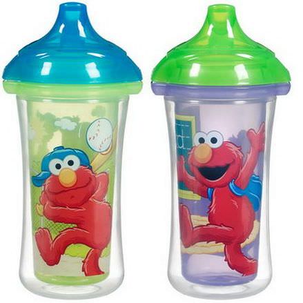 Munchkin, Sesame Street, Insulated Sippy Cups 266ml Each