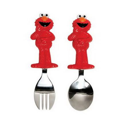 Munchkin, Sesame Street Toddler Fork&Spoon, Elmo, 2 Piece