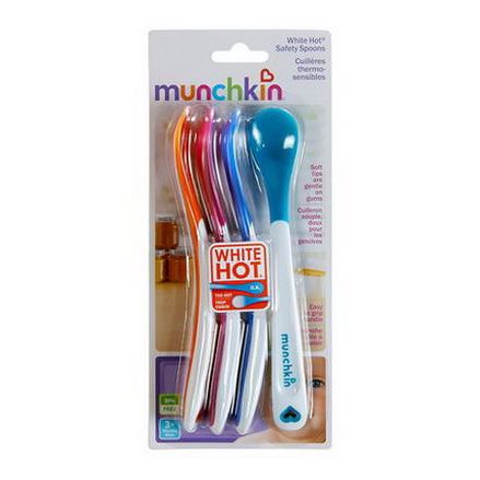 Munchkin, White Hot Safety Spoons, 4 Pack