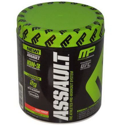 Muscle Pharm, Assault, Pre-Workout System, Fruit Punch 290g
