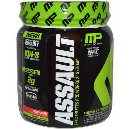 Muscle Pharm, Assault, The Athletes Pre-Workout System, Candy Apple 435g