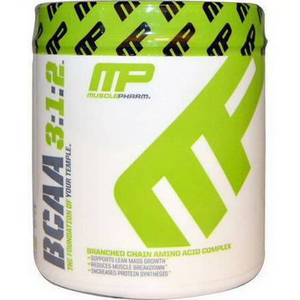 Muscle Pharm, BCAA 3:1:2, Unflavored Powder 180g