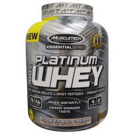 Muscletech, 100% Platinum Whey, Cookies and Cream 2.27 kg