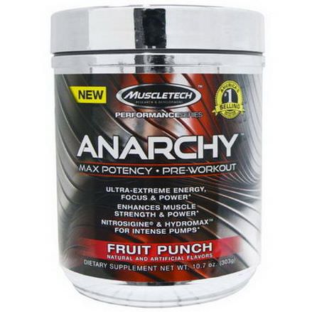 Muscletech, Anarchy, Pre-Workout, Fruit Punch 303g