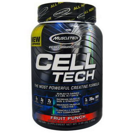 Muscletech, Cell Tech, The Most Powerful Creatine Formula, Fruit Punch 1.40 kg