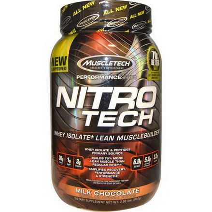 Muscletech, Nitro Tech, Whey Isolate+ Lean Musclebuilder, Milk Chocolate 907g