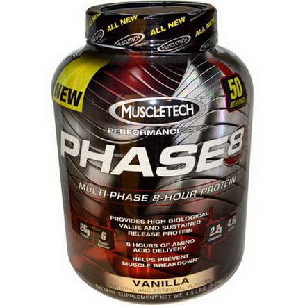 Muscletech, Phase8, Performance Series, Multi-Phase 8-Hour Protein, Vanilla 2.0 kg