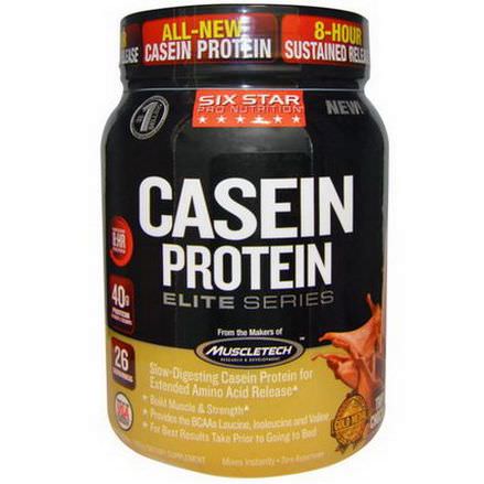 Muscletech, Six Star Pro Nutrition, Casein Protein, Elite Series, Triple Chocolate 907g