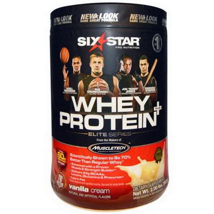 Muscletech, Six Star Pro Nutrition, Whey Protein +, Elite Series, Vanilla Cream 907g