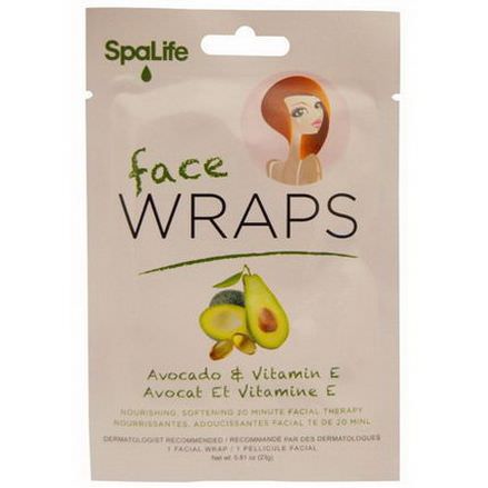My Spa Life, Face Wraps, Avocado&Vitamin E, 1 Facial Wrap