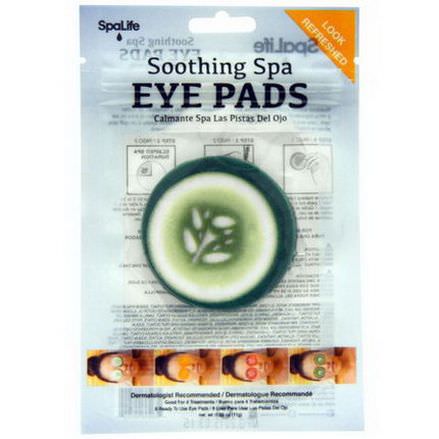My Spa Life, Soothing Spa Eye Pads, Cucumber, 4 Treatments