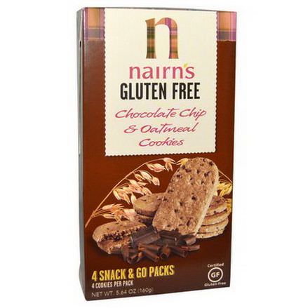 Nairn's Inc, Gluten Free, Chocolate Chip&Oatmeal Cookies 160g