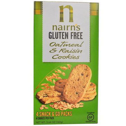 Nairn's Inc, Gluten Free Oatmeal&Raisin Cookies 160g