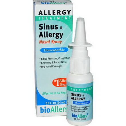 NatraBio, BioAllers, Sinus&Allergy Nasal Spray, Allergy Treatment 24ml