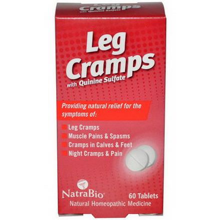 NatraBio, Leg Cramps, with Quinine Sulfate, 60 Tablets
