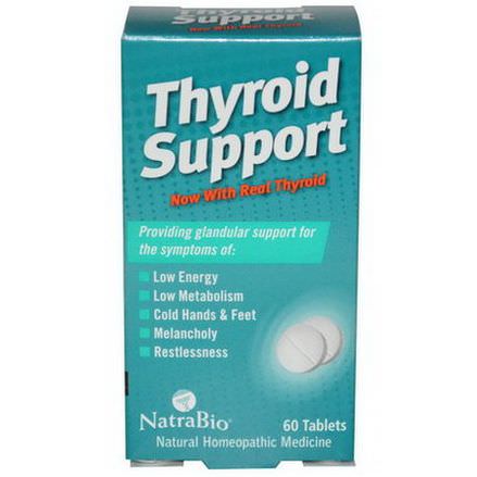 NatraBio, Thyroid Support, 60 Tablets