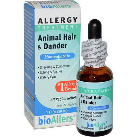 NatraBio, bioAllers, Allergy Treatment, Animal Hair&Dander 30ml