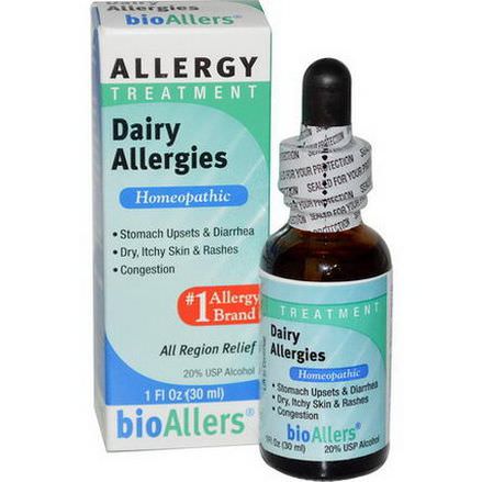 NatraBio, bioAllers, Allergy Treatment, Dairy Allergies 30ml