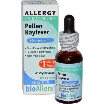 NatraBio, bioAllers, Allergy Treatment, Pollen Hayfever 30ml