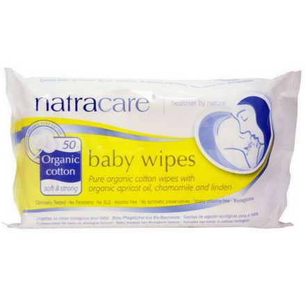 Natracare, Organic Cotton Baby Wipes, 50 Wipes