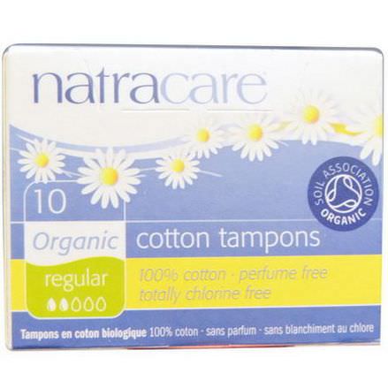 Natracare, Organic Cotton Tampons, Regular, 10 Tampons