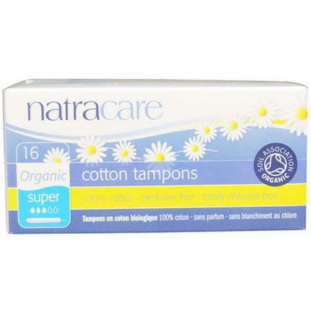 Natracare, Organic Cotton Tampons, Super, 16 Tampons