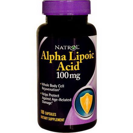 Natrol, Alpha Lipoic Acid, 100mg, 100 Capsules