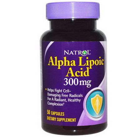 Natrol, Alpha Lipoic Acid, 300mg, 50 Capsules