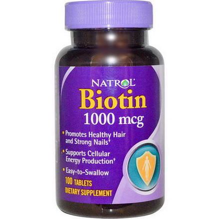 Natrol, Biotin, 1000mcg, 100 Tablets