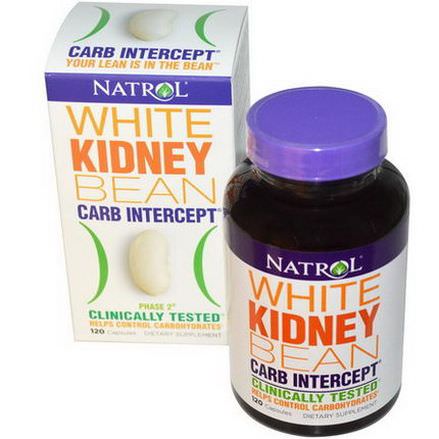 Natrol, Carb Intercept, Phase 2 White Kidney Bean, 120 Capsules