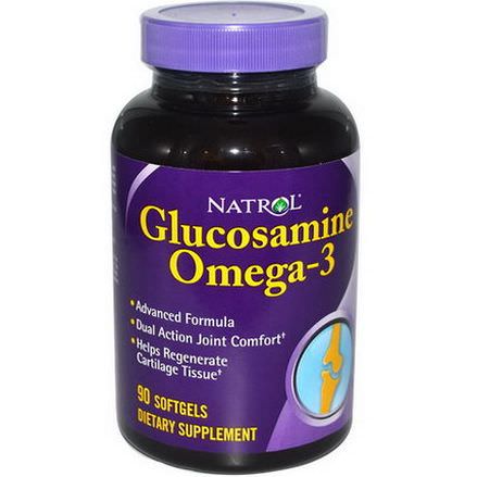 Natrol, Glucosamine Omega-3, 90 Softgels