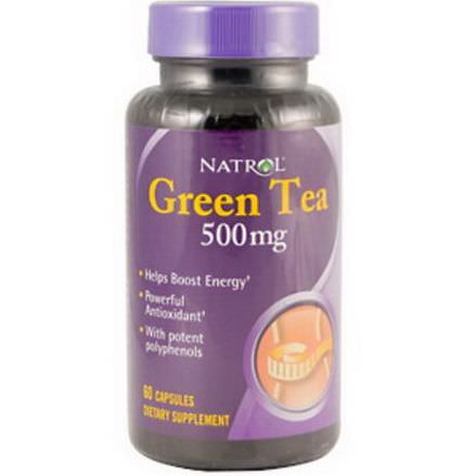 Natrol, Green Tea, 500mg, 60 Capsules