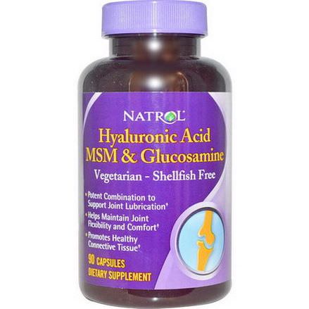 Natrol, Hyaluronic Acid MSM&Glucosamine, 90 Capsules