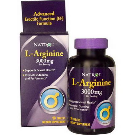 Natrol, L-Arginine, 3000mg, 90 Tablets