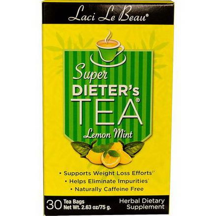Natrol, Laci Le Beau, Super Dieter's Tea, Lemon Mint, 30 Tea Bags 75g