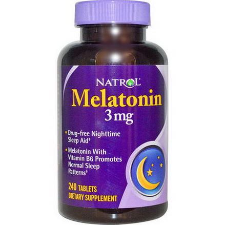 Natrol, Melatonin, 3mg, 240 Tablets