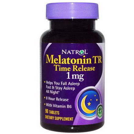 Natrol, Melatonin TR, Time Release, 1mg, 90 Tablets