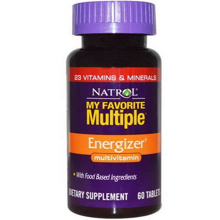 Natrol, My Favorite Multiple, Energizer, Multivitamin, 60 Tablets
