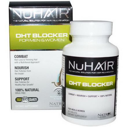 Natrol, NuHair, DHT Blocker for Men&Women, 60 Tablets