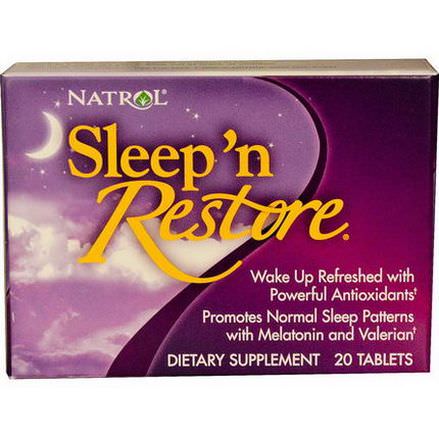 Natrol, Sleep'n Restore, 20 Tablets